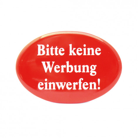Münder-Email Schild - "Bitte keine Werbung einwerfen!"