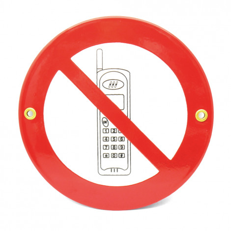 Münder-Email Schild - Handy verboten