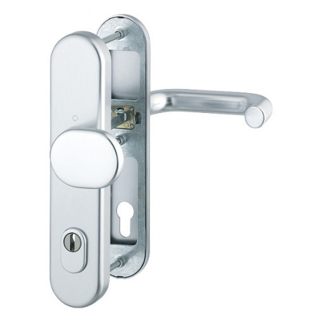 HOPPE Paris Schutzbeschlag mit Zylinder-Abdeckung SK2 - F1 Aluminium Natur