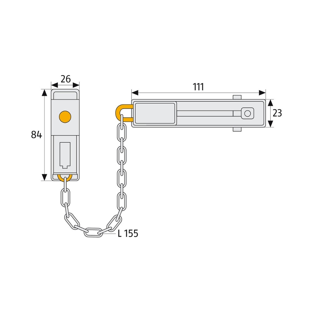 ABUS SK 78 Türkette Abschließbar - Nutzfahrzeuge