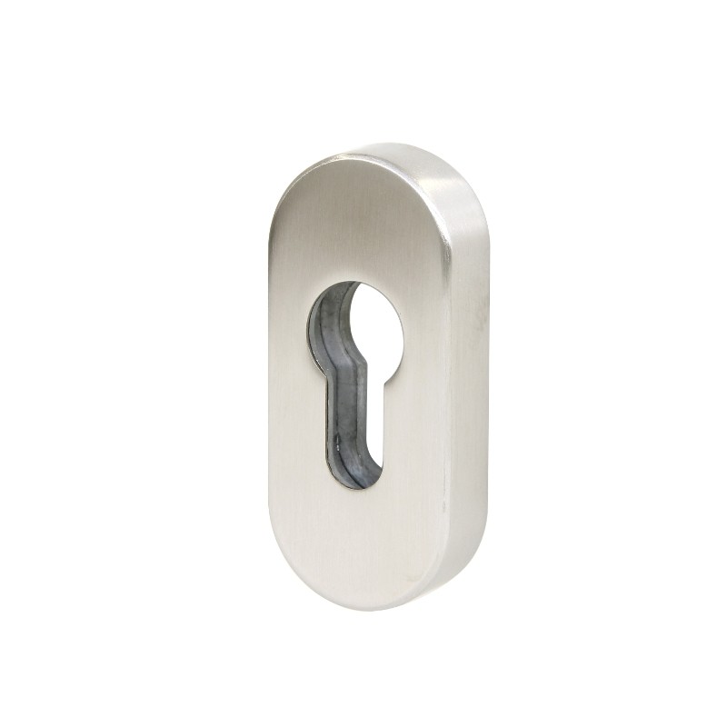 ovale Form 9 mm Stärke für Profilzylinder FELGNER Edelstahl-Schutzrosette für Innentüren bzw Schlüsselrosette Innenbereich