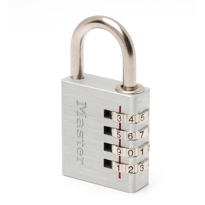 Master Lock Zahlenschloss 7640 silber Vorhangschlösser Schlösser