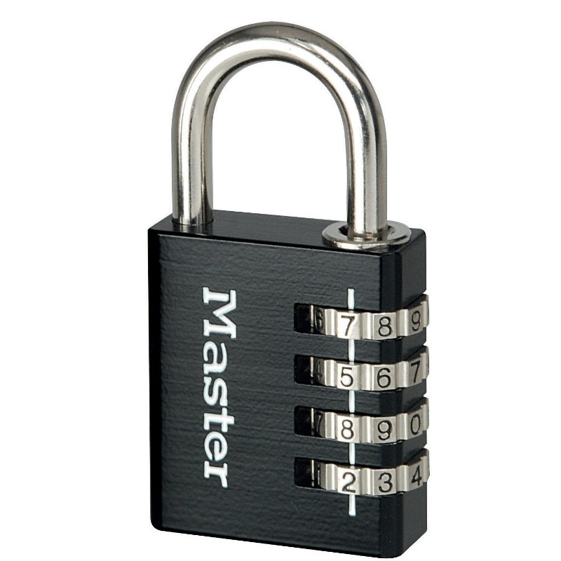Master Lock Zahlenschloss 7640 schwarz Vorhangschlösser Schlösser