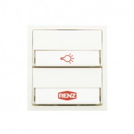 RENZ Tastenmodul mit 1 Lichttaster + 1 Klingeltaster
