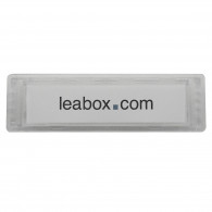leabox Namensschild klar 75x22