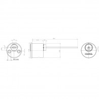 quattro pluS Außenzylinder Typ ABUS Maßzeichnung