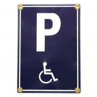 Münder-Email Schild - Behindertenparkplatz