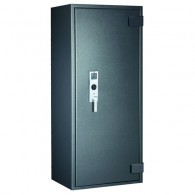 FORMAT Dokumententresor Paper Star Pro 4 im geschlossenem Zustand mit der Türschlossvariante "mit PIN-Code Tastatur & Notschloss" in RAL 7024 (Graphitgrau)