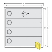 RENZ Tastenmodul RSA2 kompakt - 3 Klingel- & 1 Lichttaster 