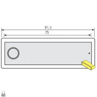 RENZ Klingeltaster RSA2 kompakt -Aluminium 97-9-85319