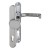 HOPPE Liverpool Profiltür-Schutzbeschlag ohne Zylinder-Abdeckung - gekröpfter Knopf - F9 Aluminium Stahl