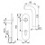 Produktzeichnung HOPPE Bonn Kurzschild-Garnitur E150Z/353K 