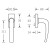 Produktzeichnung FSB Fenstergriff 1163 - abschließbar 