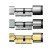 Zylinderfärbungen: Nickel, Nickel poliert, Messing poliert (v. oben n. unten)