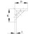 IKON Winkel-Schließblech - mit 2 Ankern - Winkelkante abgerundet Maßzeichnung