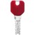 EVVA 4KS Schlüssel mit Designreide rot