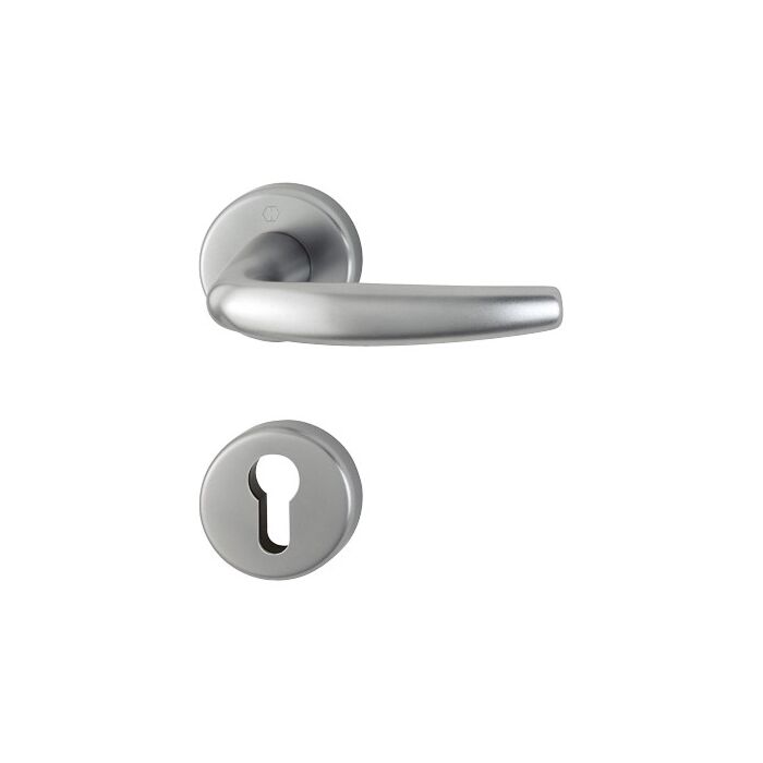 HOPPE Atlanta Rosetten-Garnitur 1530/42KV/42KVS - F9 Aluminium Stahl - PZ