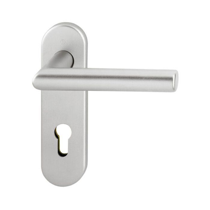 HOPPE Amsterdam Kurzschild-Garnitur 1400/353KH - F1 Aluminium Natur - PZ