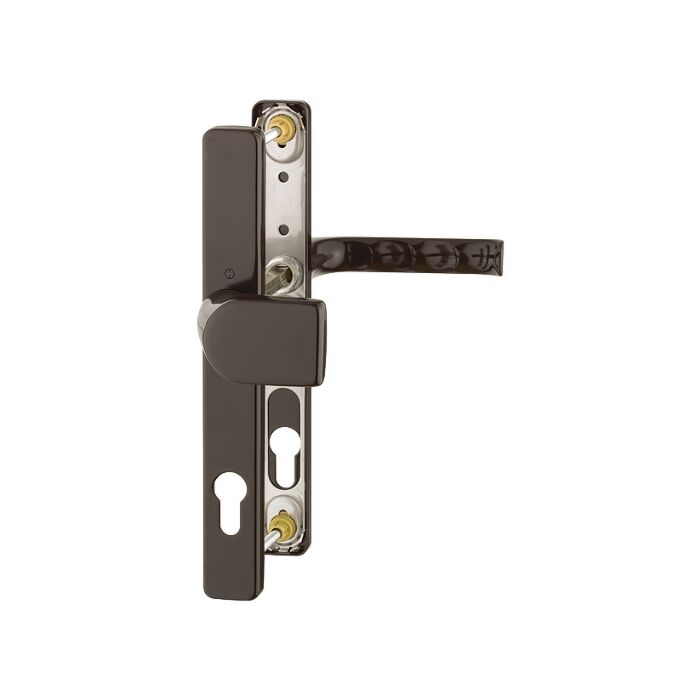 HOPPE London Profiltür-Langschildbeschlag - Knopf - F8707 dunkelbraun beschichtet