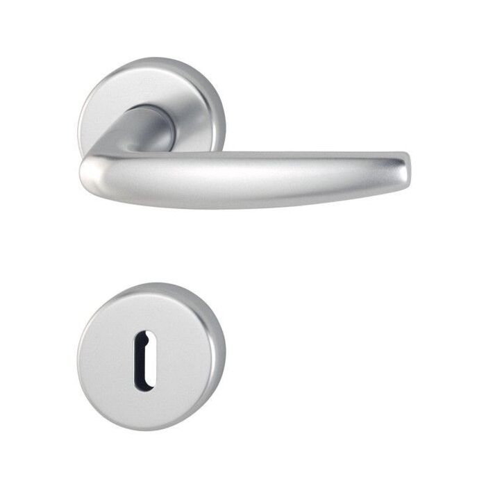 HOPPE Atlanta Rosetten-Garnitur 1530/42KV/42KVS - F1 Aluminium natur - Ovalbart