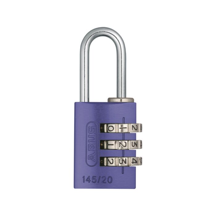 ABUS Aluminium Zahlenschloss 145/20 in lila