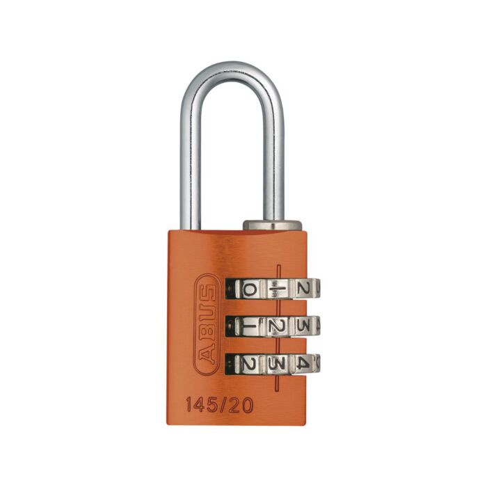 ABUS Aluminium Zahlenschloss 145/20 in orange