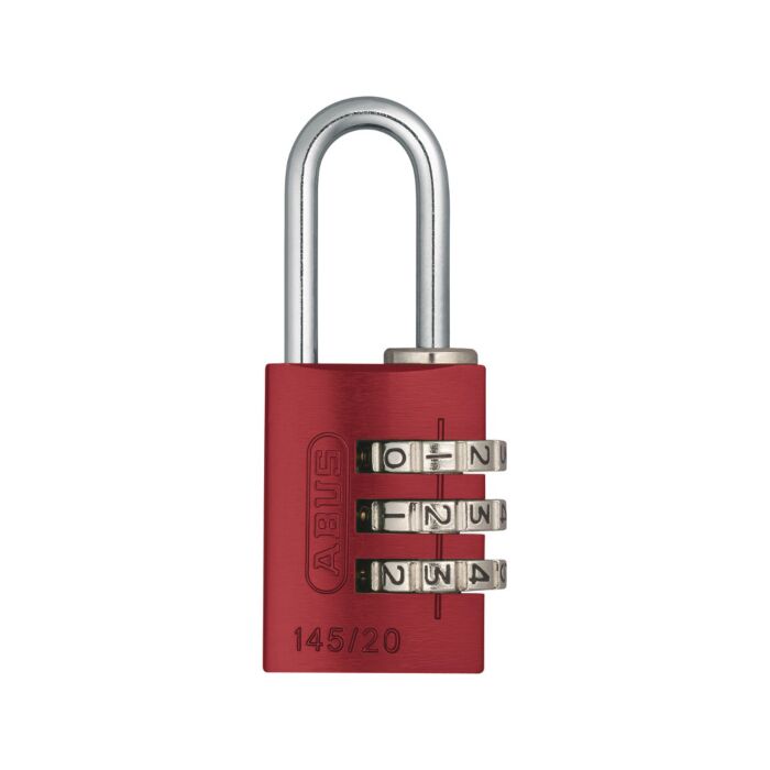 ABUS Aluminium Zahlenschloss 145/20 in rot