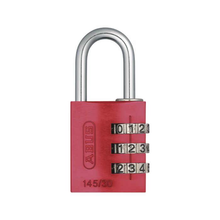 ABUS Aluminium Zahlenschloss 145/30 in rot