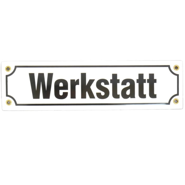 Münder-Email Schild - Werkstatt
