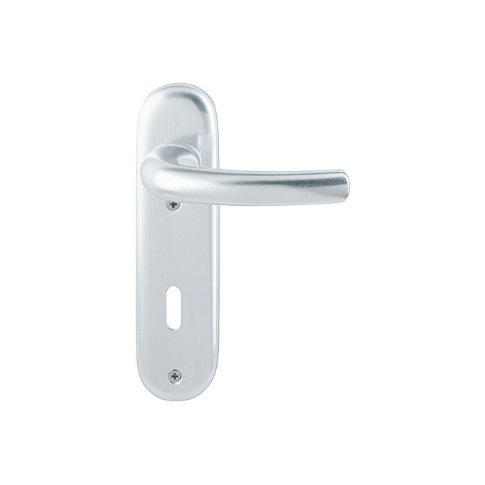 HOPPE Tôkyô Kurzschild-Garnitur 1710/273KP - F1 Aluminium Natur - Ovalbart