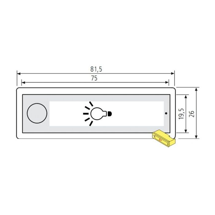 RENZ RSA2 Kunststoff-Lichtschild - Symbol "Glühbirne"