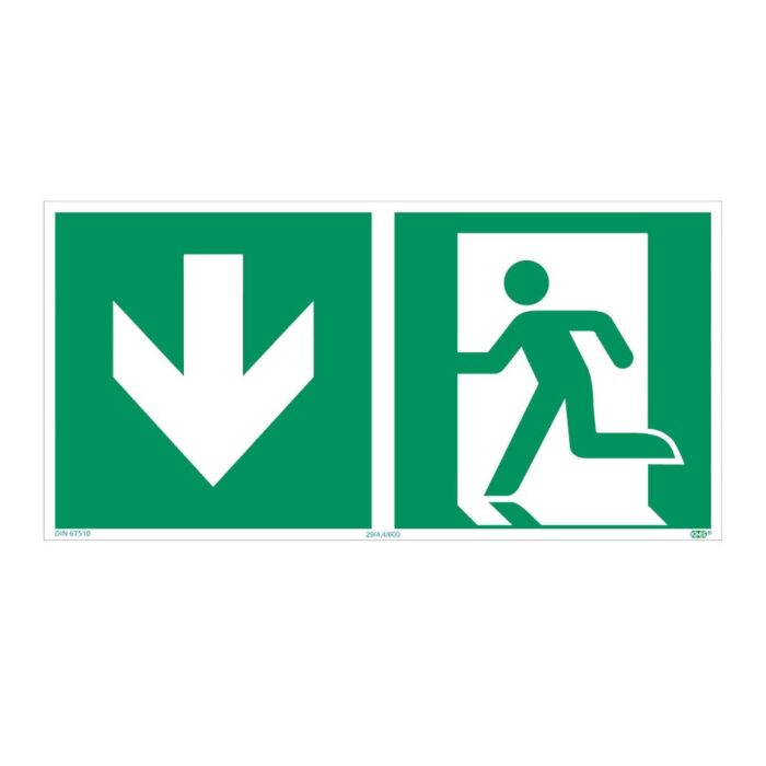 KBV Schild Rettungsweg durch Notausgang