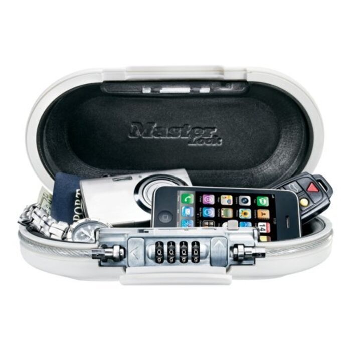 Master Lock tragbarer Mini Safe 5900 in weiß