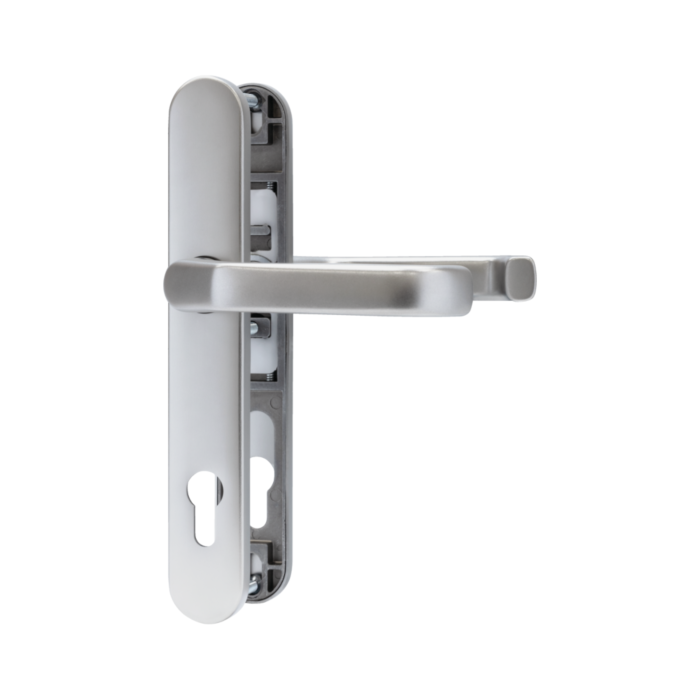 ABUS Schmalrahmenbeschlag SRG92-Klinke-Klinke-F1 Aluminium Natur