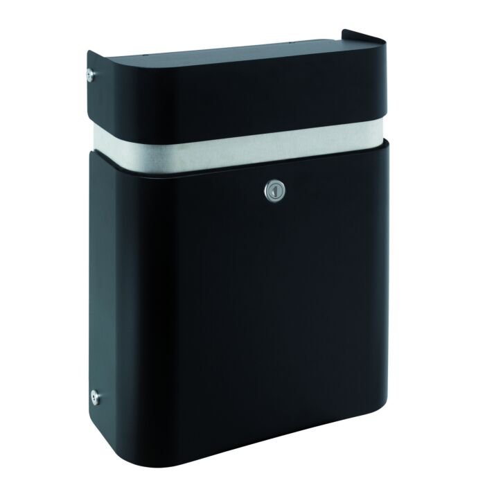 MEFA Briefkasten Judo - eleganter Designbriefkasten-Tiefschwarz (RAL 9005)