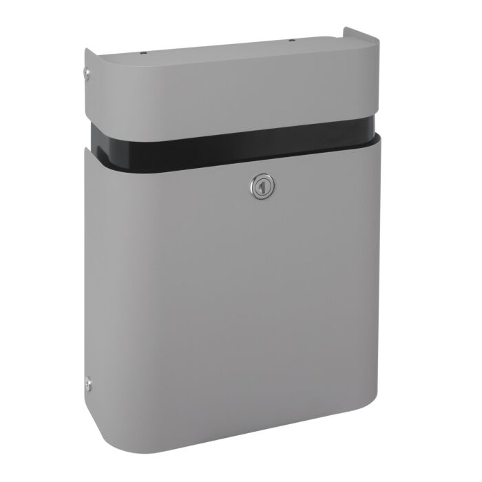 MEFA Briefkasten Judo - eleganter Designbriefkasten-Platingrau (RAL 7036)