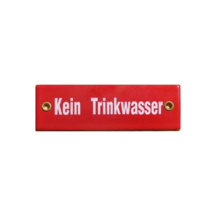 Münder-Email Schild - "Kein Trinkwasser"