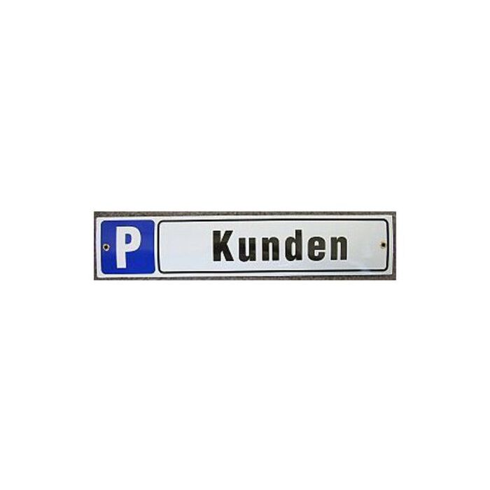 Münder-Email Schild - Kundenparkplatz