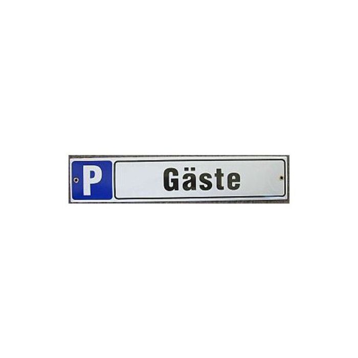 Münder-Email Schild - Gästeparkplatz