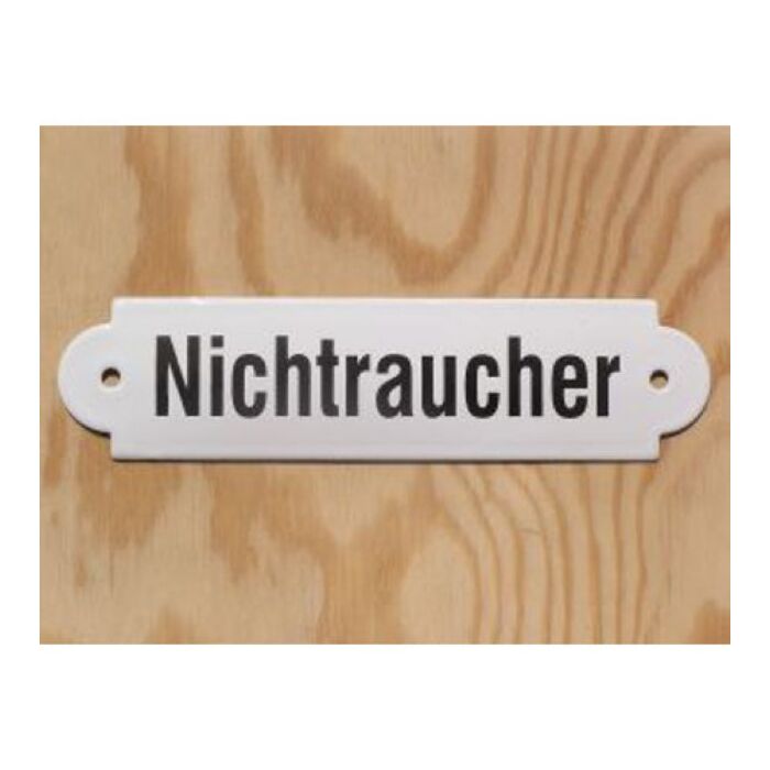 Münder-Email Schild - "Nichtraucher"
