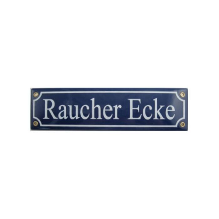 Münder-Email Schild - Raucher Ecke