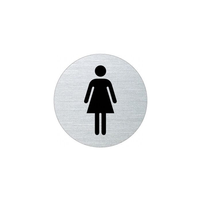 Ofform Edelstahlschild - Frau
