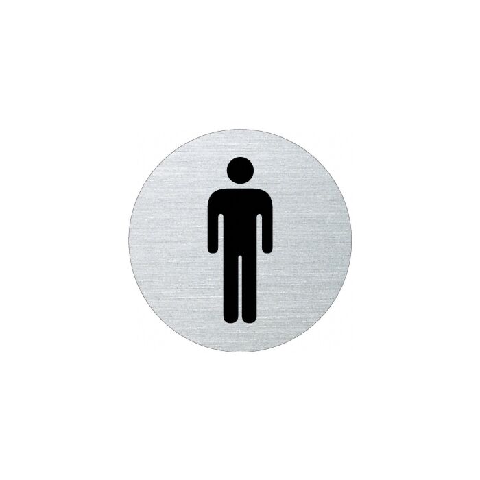 Ofform Edelstahlschild - Mann