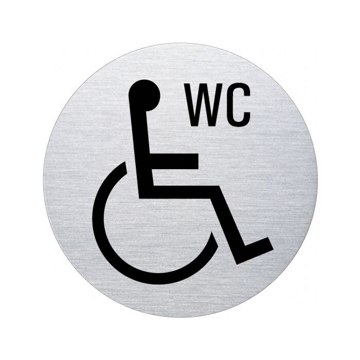 Ofform Edelstahlschild - WC Rollstuhl