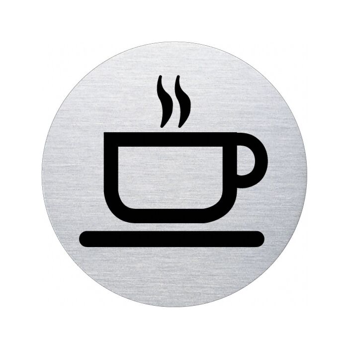 Ofform Edelstahlschild - Tasse Kaffee