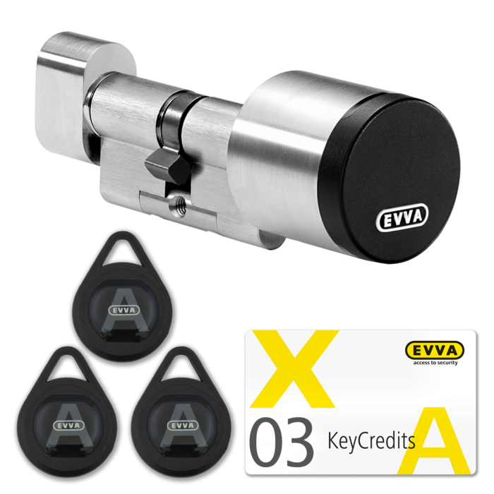 EVVA Airkey nickel knaufzylinder elektronischer
