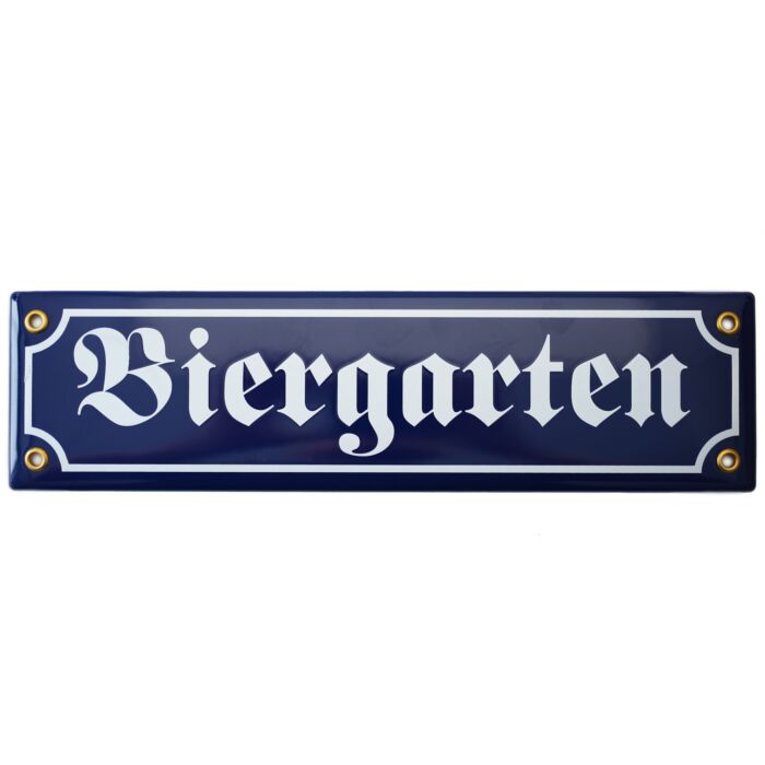 Münder-Email Schild - Biergarten