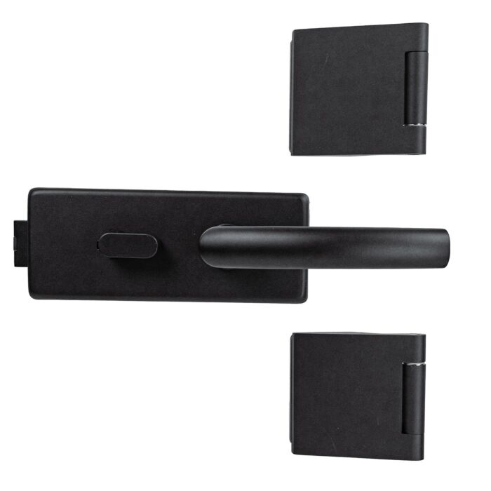 FELGNER Glastürset Torino für Bad & WC - Schwarz