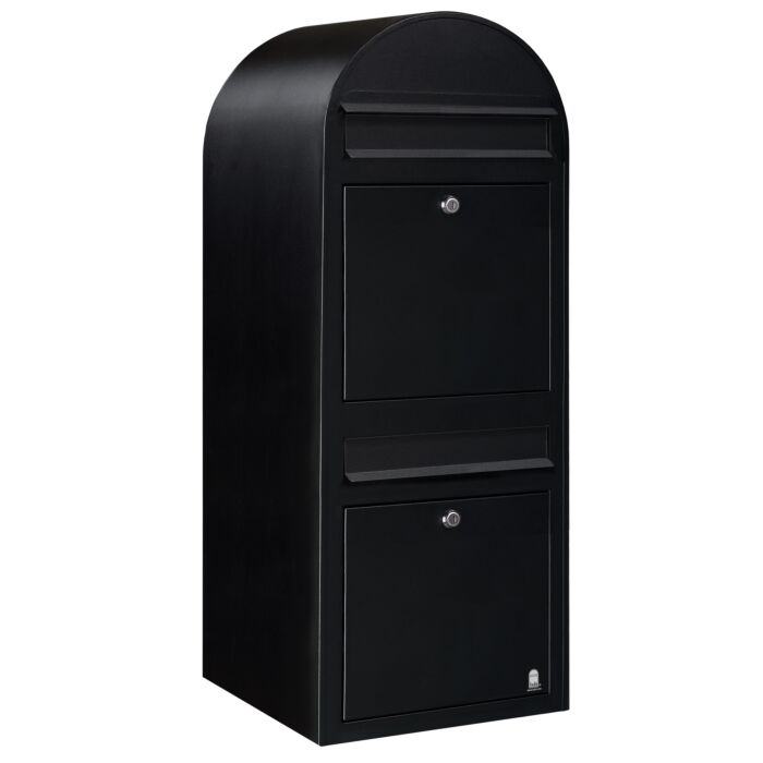 BOBI Briefkasten Duo-Tiefschwarz (RAL 9005)