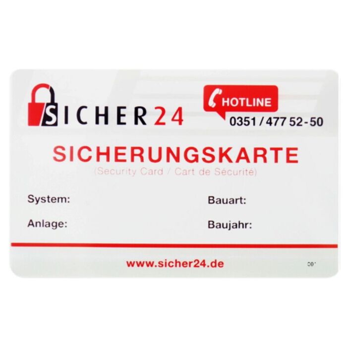 Ersatz-Sicherungskarte EP